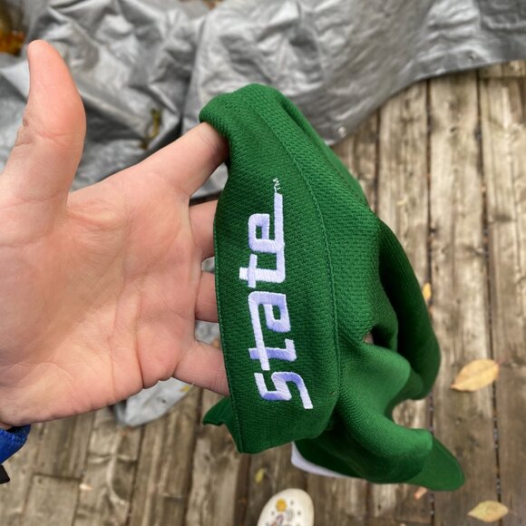 Vintage Nike Center Swoosh Michigan State Jersey T Shirt Green Large - Picture 16 of 16